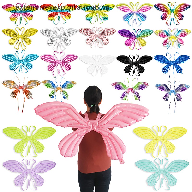 Bong Bóng Hình Cánh Bướm Nhiều Màu Sắc Dùng Trang Trí Tiệc Sinh Nhật DIY