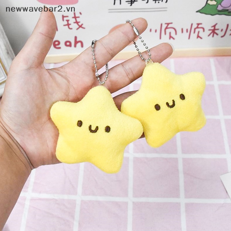 [Mới] Móc Khóa Hình Ngôi Sao Nhồi Bông Nhỏ Màu Vàng Dễ Thương Trang Trí Ba Lô / Móc Khóa Quà Tặng