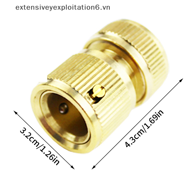 Đầu Nối Ống Nước Tưới Vườn Bằng Đồng Thau 1 / 2 &quot;16mm