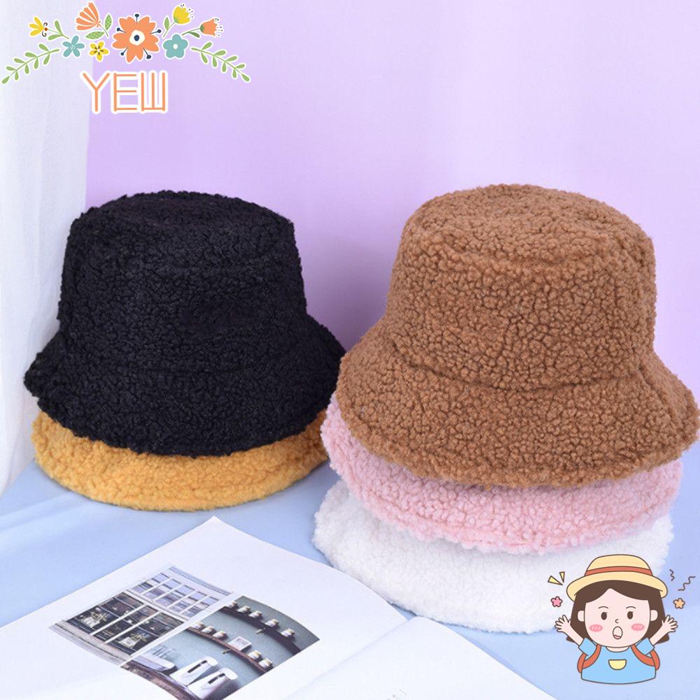 Mũ Bucket Chất Liệu Len Lông Cừu Ấm Áp Thời Trang Mùa Đông