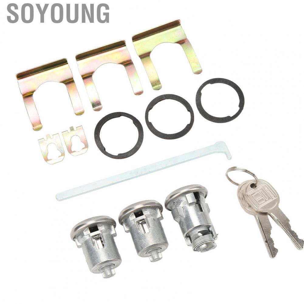 Soyoung Cutlass Lock Key Set 654394765282 Easy To Install Door Trunk Kit Durable for Cars