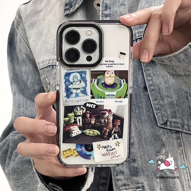 Ốp Điện Thoại Mềm Trong Suốt Chống Sốc Họa Tiết Toy Story Cho IPhone XR 7 8 Plus 13 11 14 12 Pro Max X XS Max 14 13 Pro