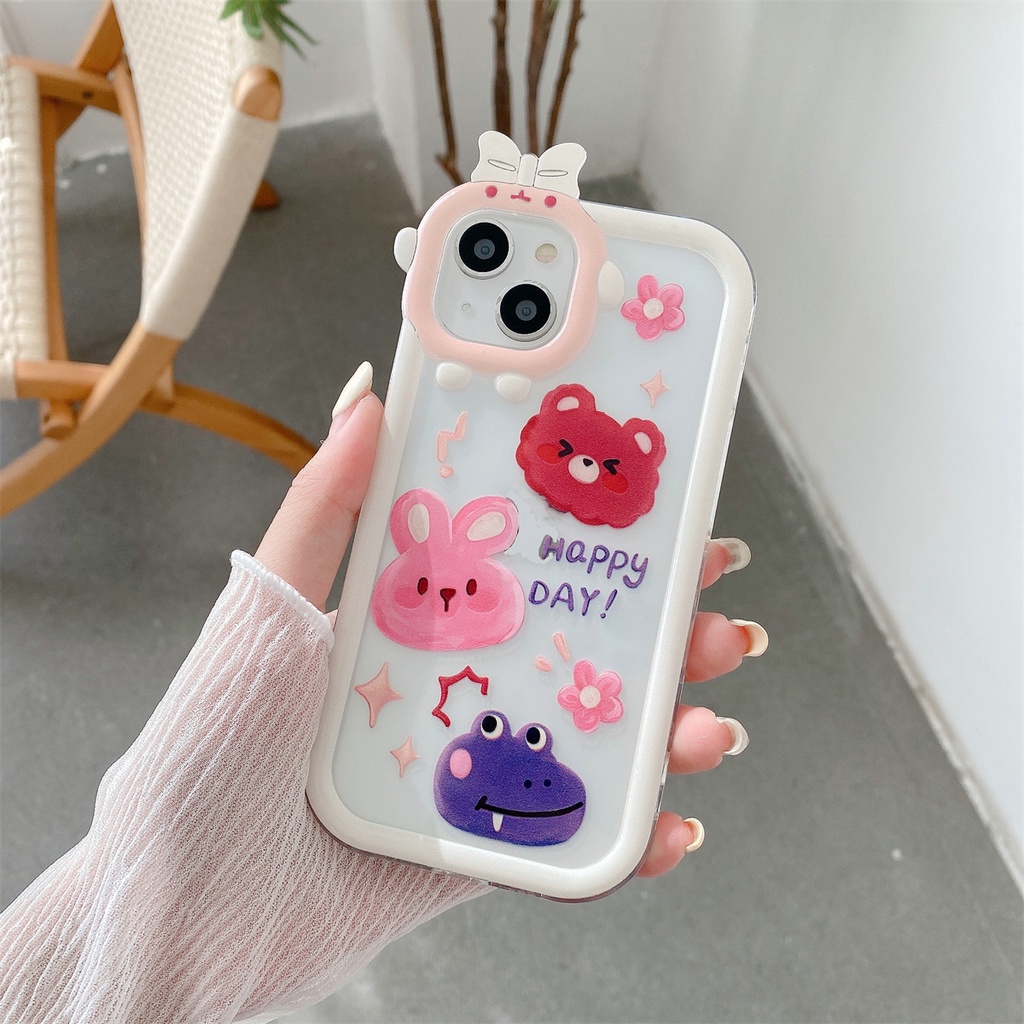 Ốp Điện Thoại Trong Suốt Họa Tiết Hoa 3D Cho Samsung Galaxy S20FE S23 Plus Ultra A34 A54 A51 A53 A52 A73 A71 5G