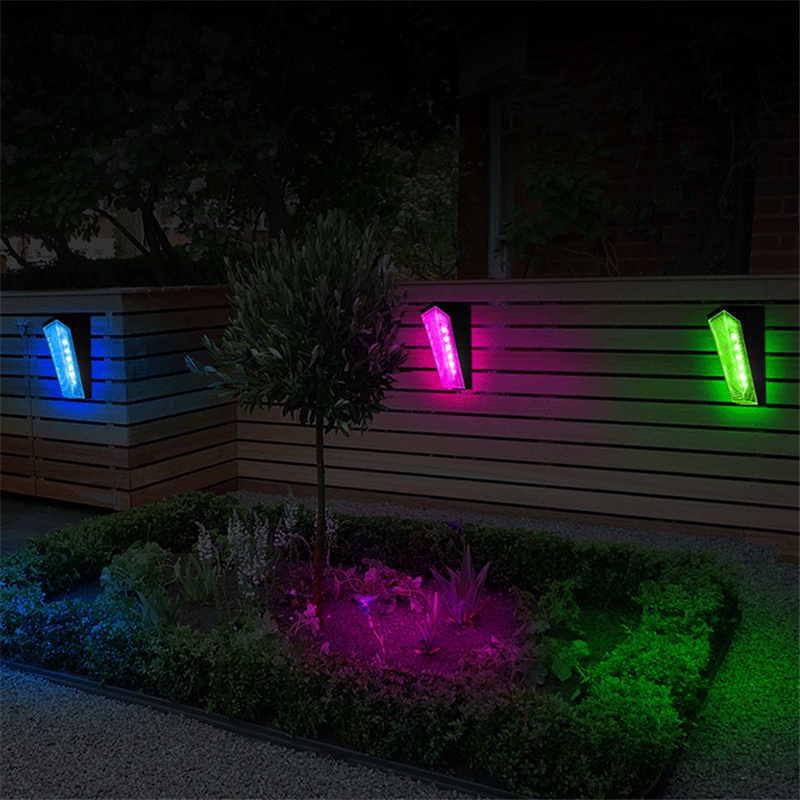 Bộ 2 Đèn LED Năng Lượng Mặt Trời Chống Thấm Nước Trang Trí Cầu Thang Sân Vườn