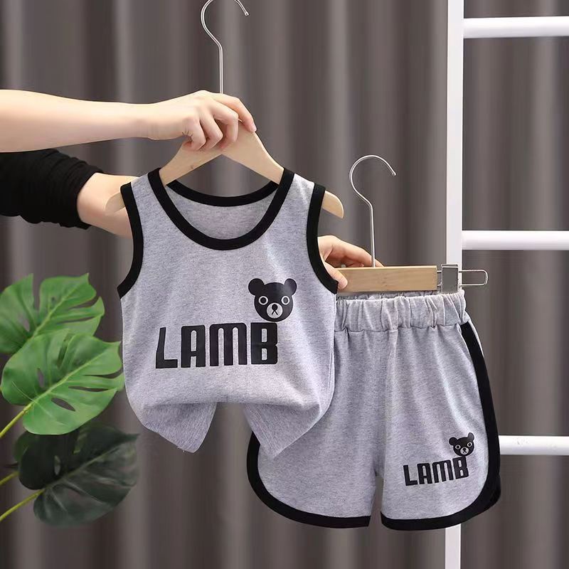 Set Đồ Mùa Hè Hai Món Gồm Áo Ba Lỗ Phong Cách Phương Tây Thời Trang Mới 2023 Cho Bé Trai / Gái