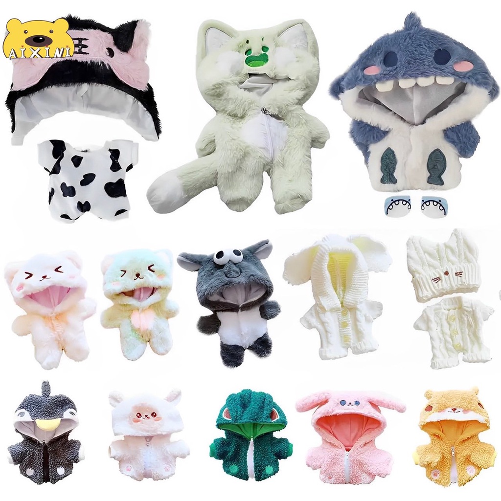 Aixini Áo Khoác Cotton Họa Tiết Khủng Long Hoạt Hình Đáng Yêu 20cm Dành Cho Búp Bê