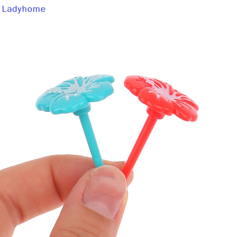 Set 4 / 10 Nĩa Ăn Trái Cây Hình Bông Hoa Dễ Thương