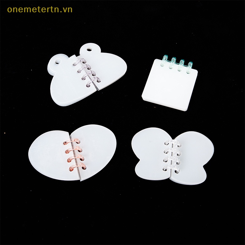 Onemetertn Sách Mini 4 Lỗ Kẹp Acrylic 8 Lá Rời Hình Vuông / Ren / Nhiều Tình Yêu VN