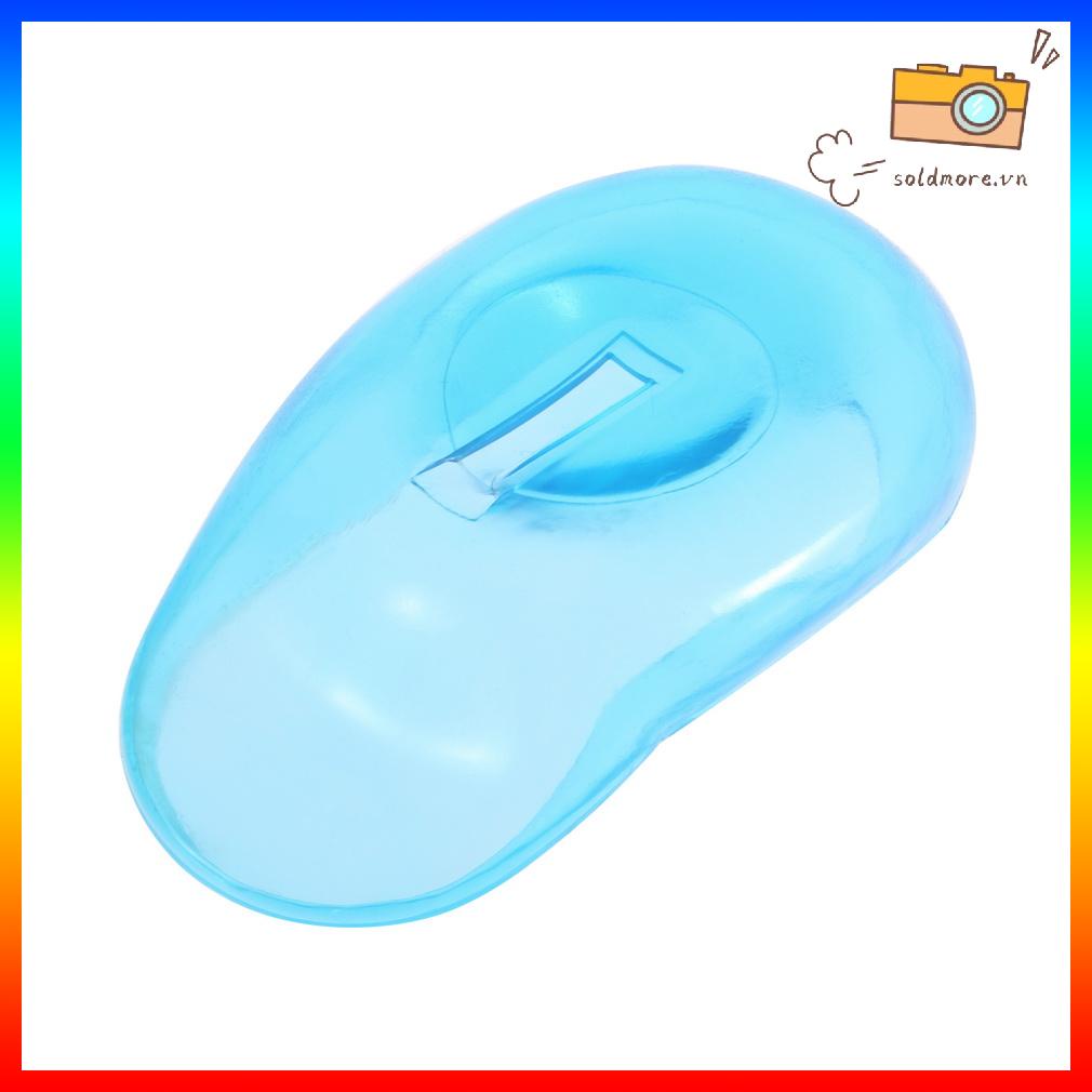 2 Chiếc Đa Năng Silicone Trong Suốt Bao Tai Tóc Lá Chắn Bảo Vệ Salon Màu Xanh Dương Mới Bảo Vệ Tai Từ Thuốc Nhuộm