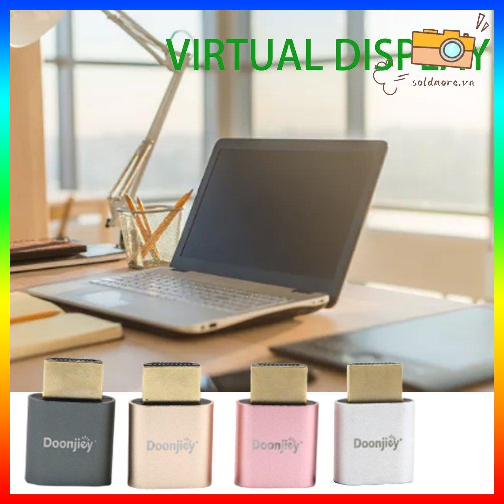 Bộ chuyển đổi phích cắm màn hình ảo VGA Phích cắm giả tương thích với HDMI Trình giả lập màn hình không đầu Tấm khóa thẻ video