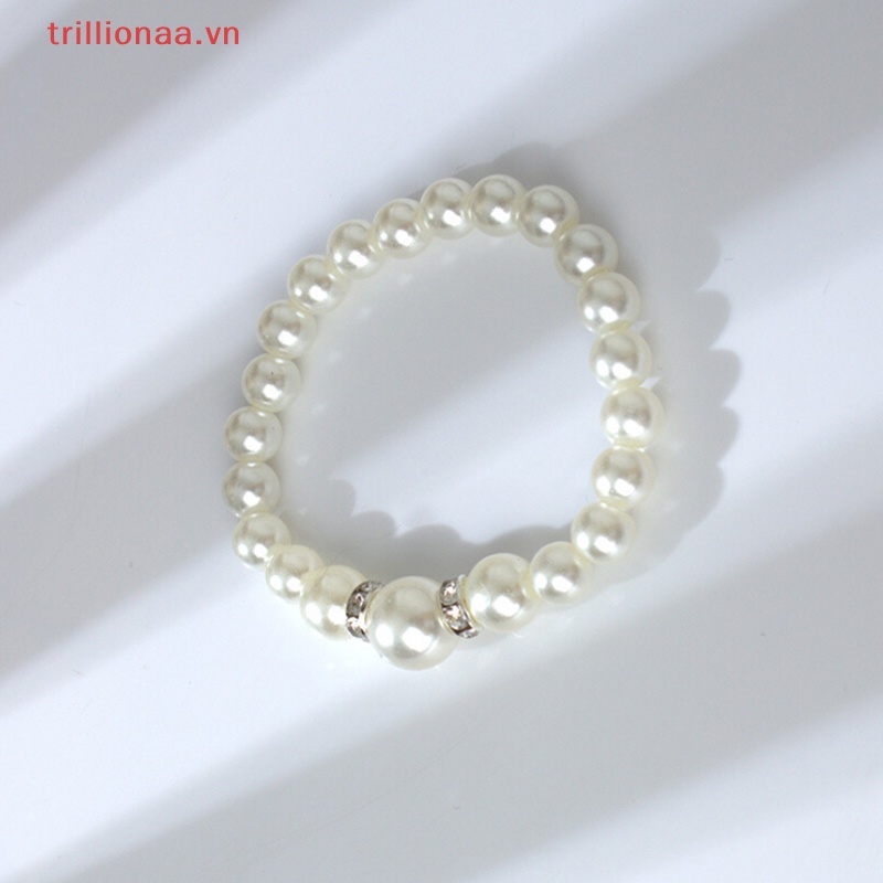 Bộ Trang Sức Đính Ngọc Trai Nhân Tạo Thời Trang Dành Cho Nữ