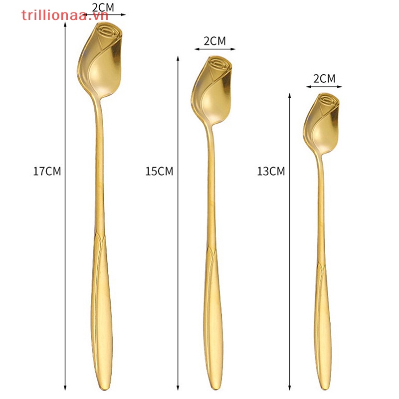 Muỗng Cà Phê Cán Dài Bằng Thép Không Gỉ