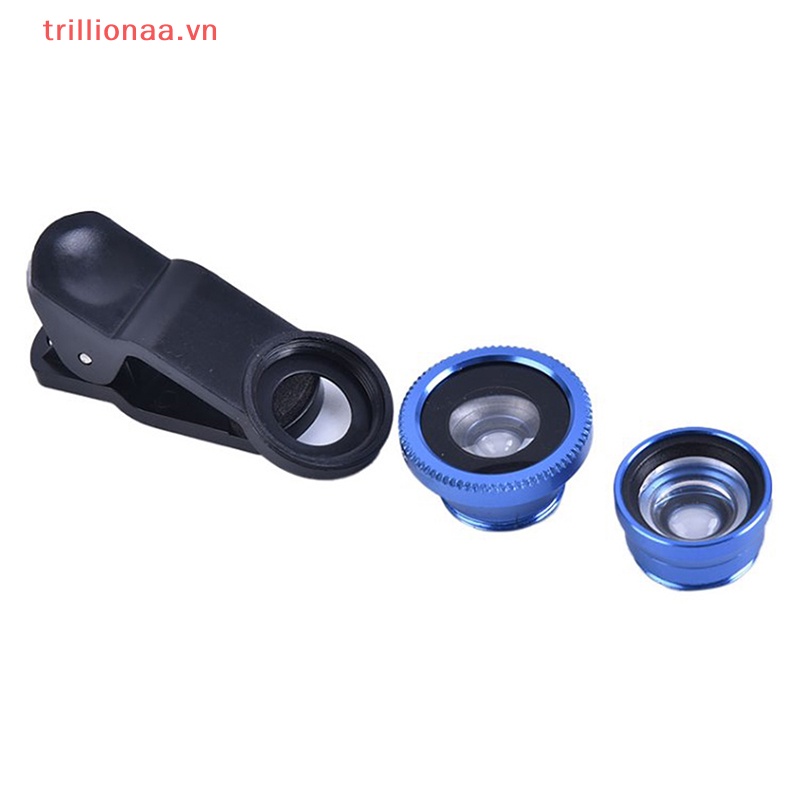 Bộ Lens Mắt Cá Góc Rộng 3 Trong 1 Kẹp Điện Thoại Thông Dụng