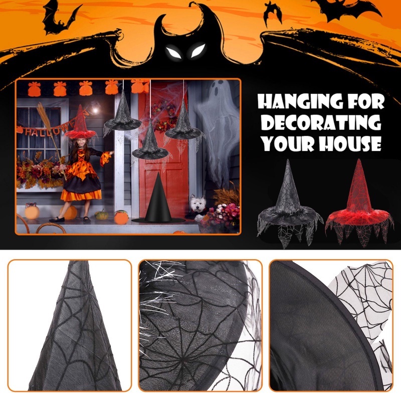 Mũ Phù Thủy Hóa Trang Halloween Độc Đáo