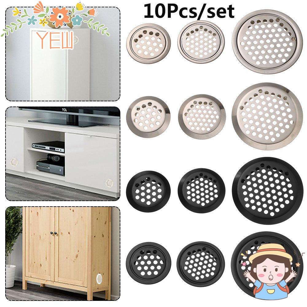 Set 10 Vỏ Bọc Lỗ Thông Gió Bằng Thép Không Gỉ Siêu Bền Tiện Dụng Cho Đồ Nội Thất