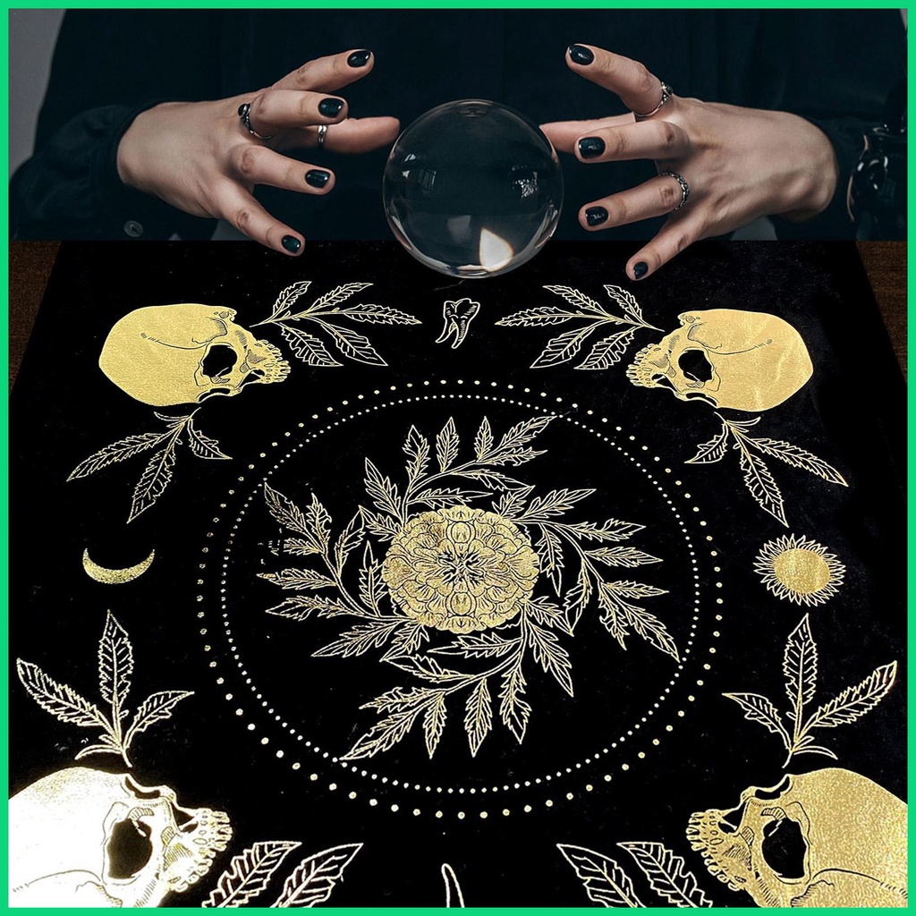 Khăn Nhung Trải Bàn Bói Tarot Hình Vuông 19.30 * 19.30 inches