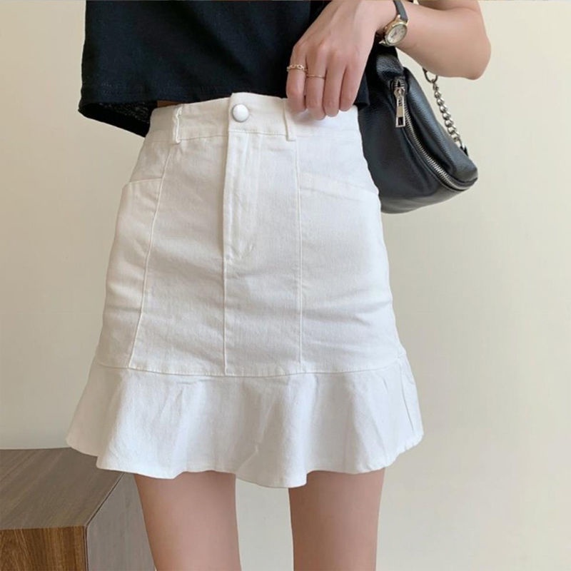 Chân Váy Chữ a Lưng Cao Màu Đen Thời Trang Hàn Quốc