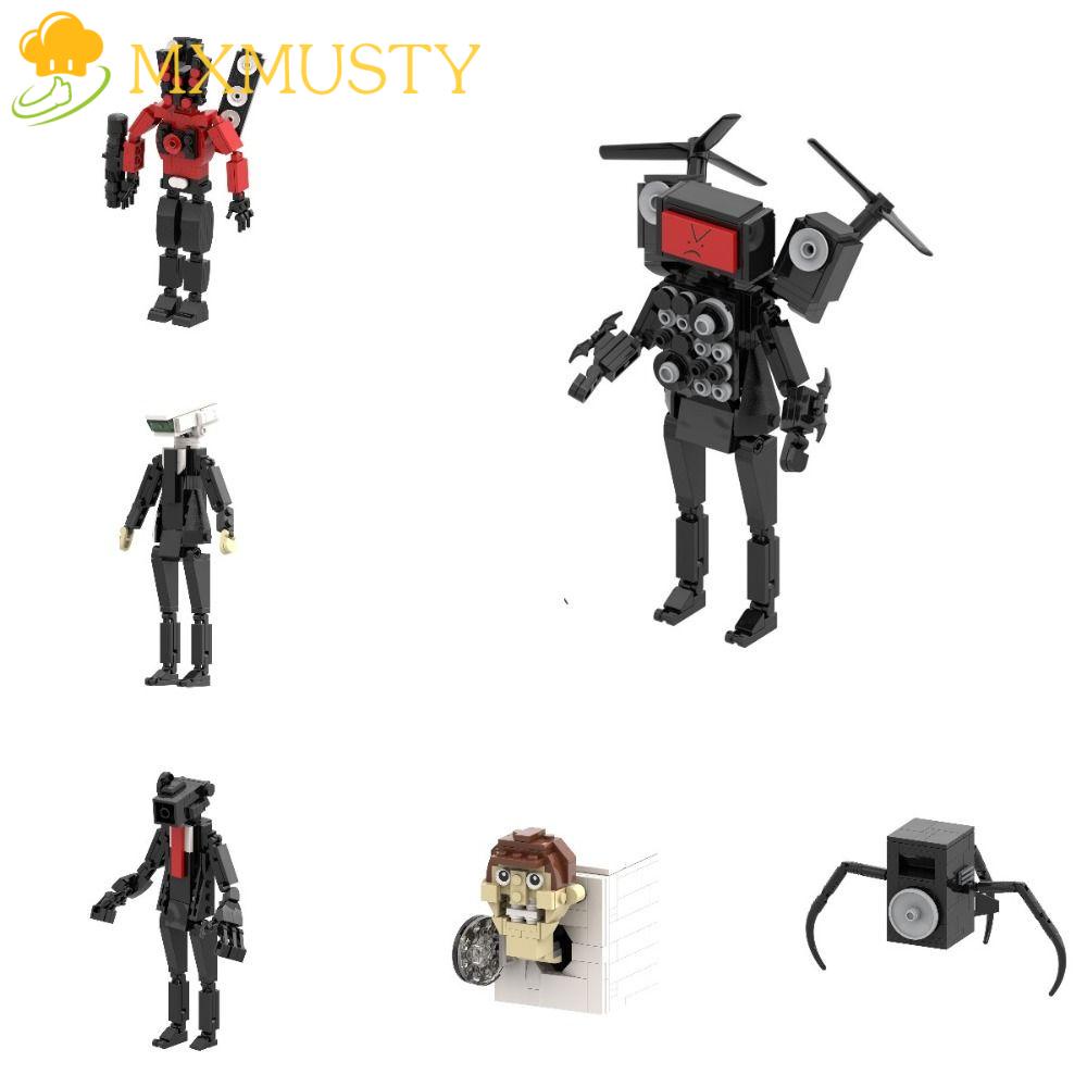 Set 1 / 4 Mô Hình Đồ Chơi Toilet Skibidi Man / Người Đàn Ông Có Thể Tháo Rời