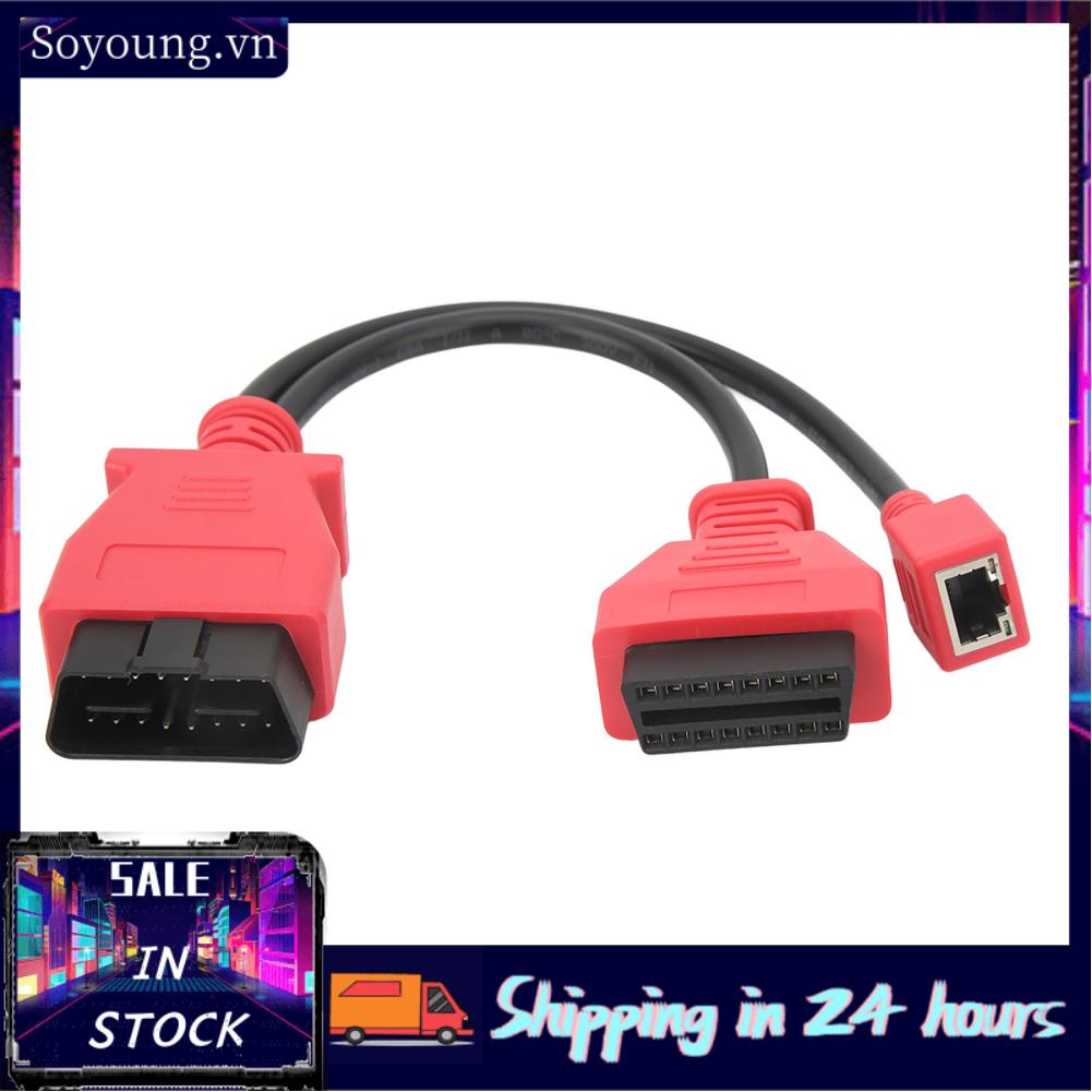 Soyoung Car Diagnostic Cable Ethernet OBD2 Connector Programming Adapter  Aging for Autel MS908 PRO MaxiSys Elite IM608