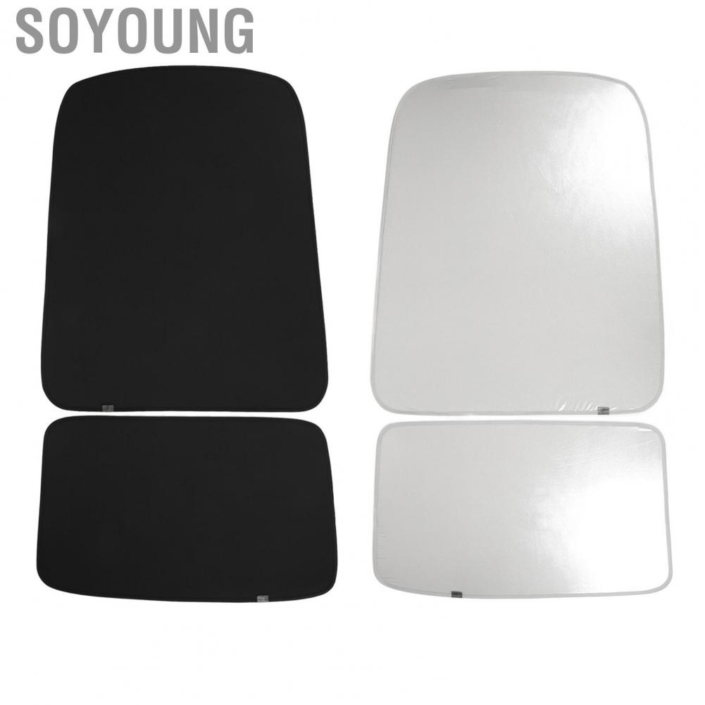 Soyoung Roof Glass Sun Shade  Cooling Effect Sunroof Heat Insulation Cover with Storage Bag for Model 3 2018 To 2023