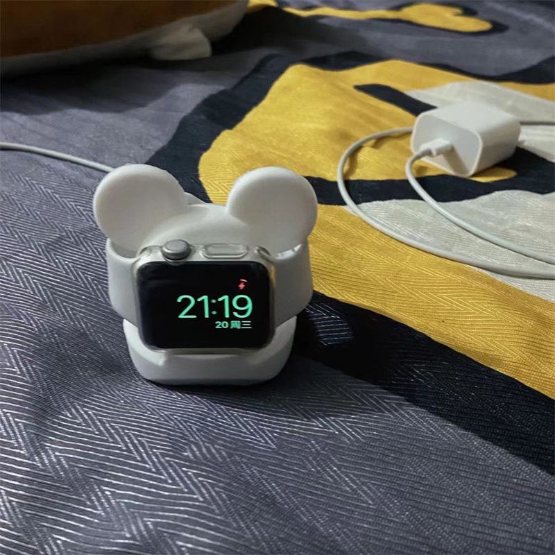 Đế Sạc Silicone Cho Đồng Hồ Thông Minh Apple Watch Series 8 7 6 SE 5 4 45mm 44mm 42mm 41 40mm 38 49mm