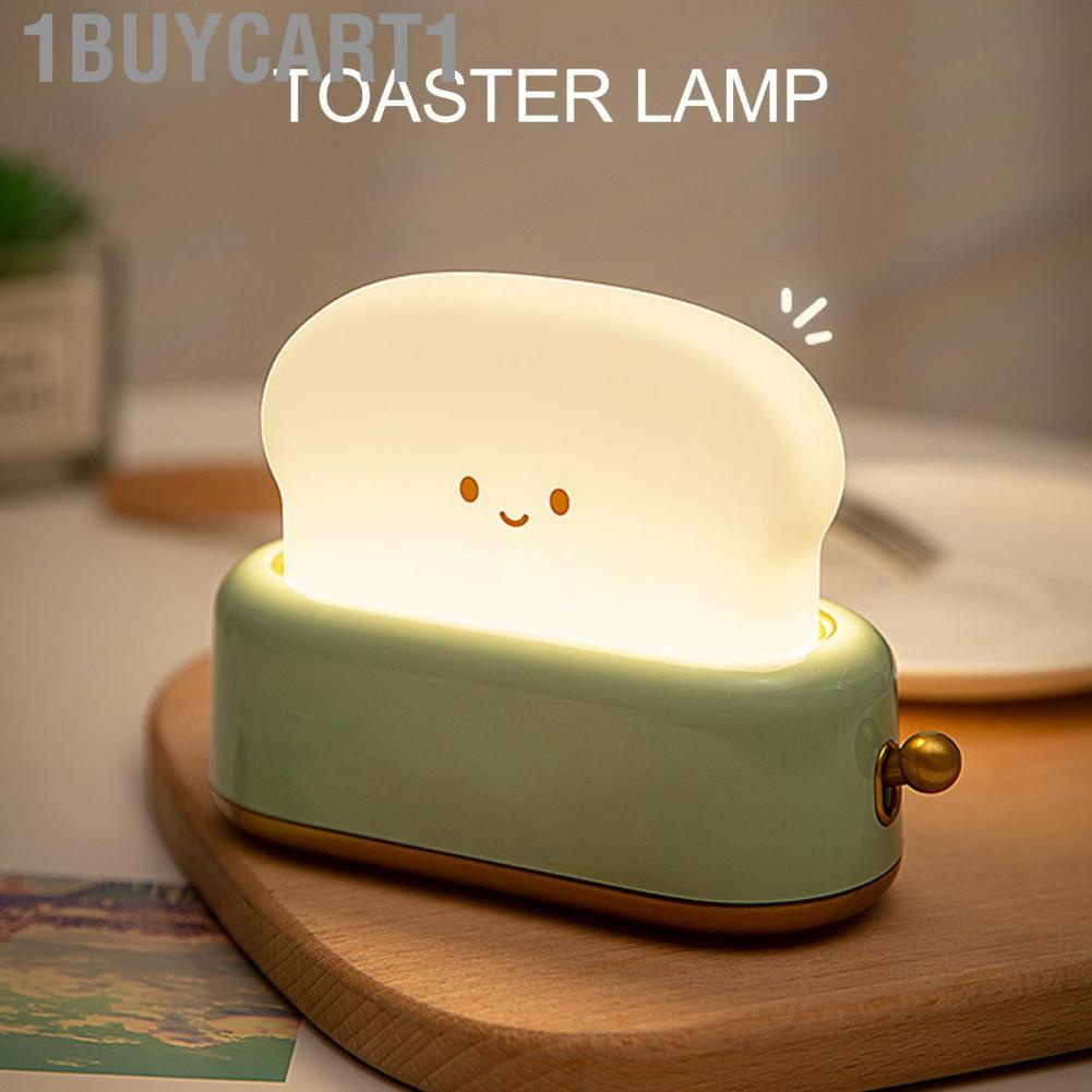 1buycart1 Rechargeable Small Lamp  Long  Life Decorative Timing Function Toaster for Bedroom Desktop
