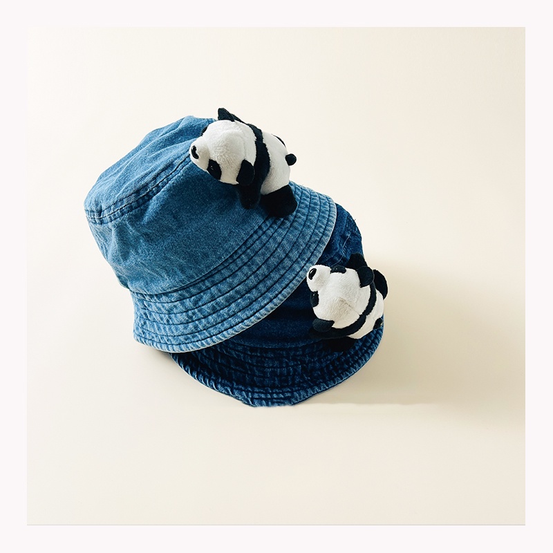 Mũ Bucket Hình Gấu Trúc Hoạt Hình Thời Trang Xuân Thu Cho Bé 1 Tuổi
