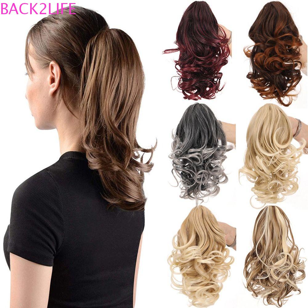 Tóc Giả Ngắn Xoăn Tàng Hình Đuôi Ngựa Tự Nhiên Chịu Nhiệt Dễ Phối Đồ 2life