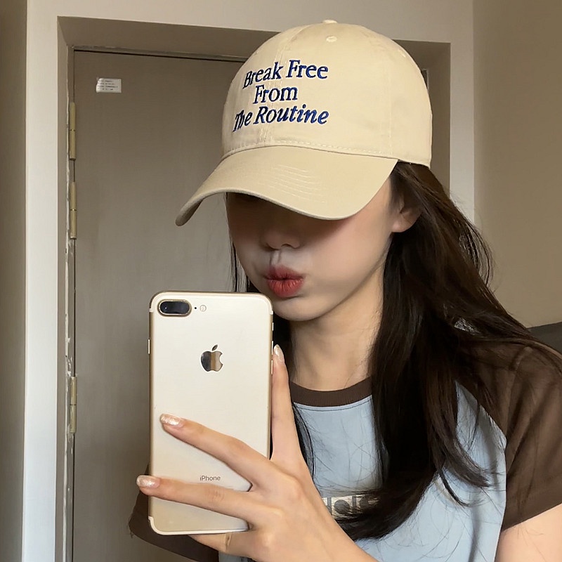 Mũ Lưỡi Trai Thêu Chữ Phong Cách Hàn Quốc Cá Tính Cho Nữ