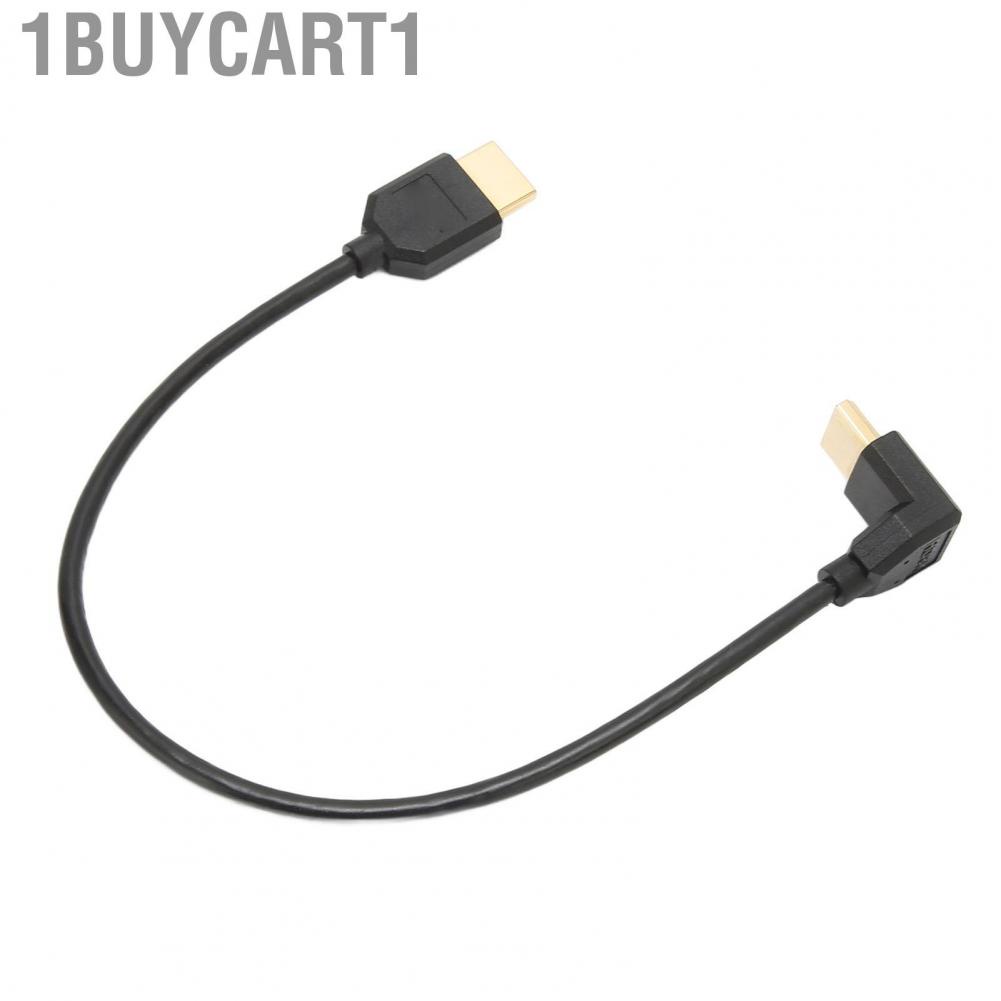 1buycart1 8K HD Multimedia Interface Cable  Gold Plated 48Gbps 90 Degree Down Wear Resistant for Projectors Laptops