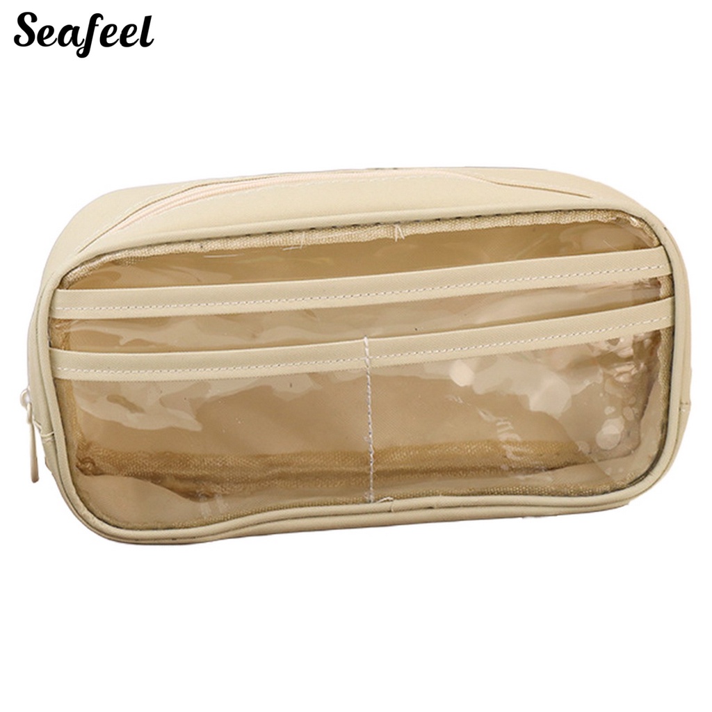 Bóp Viết Trong Suốt Có Khóa Kéo Dung Tích Lớn Tiện Dụng