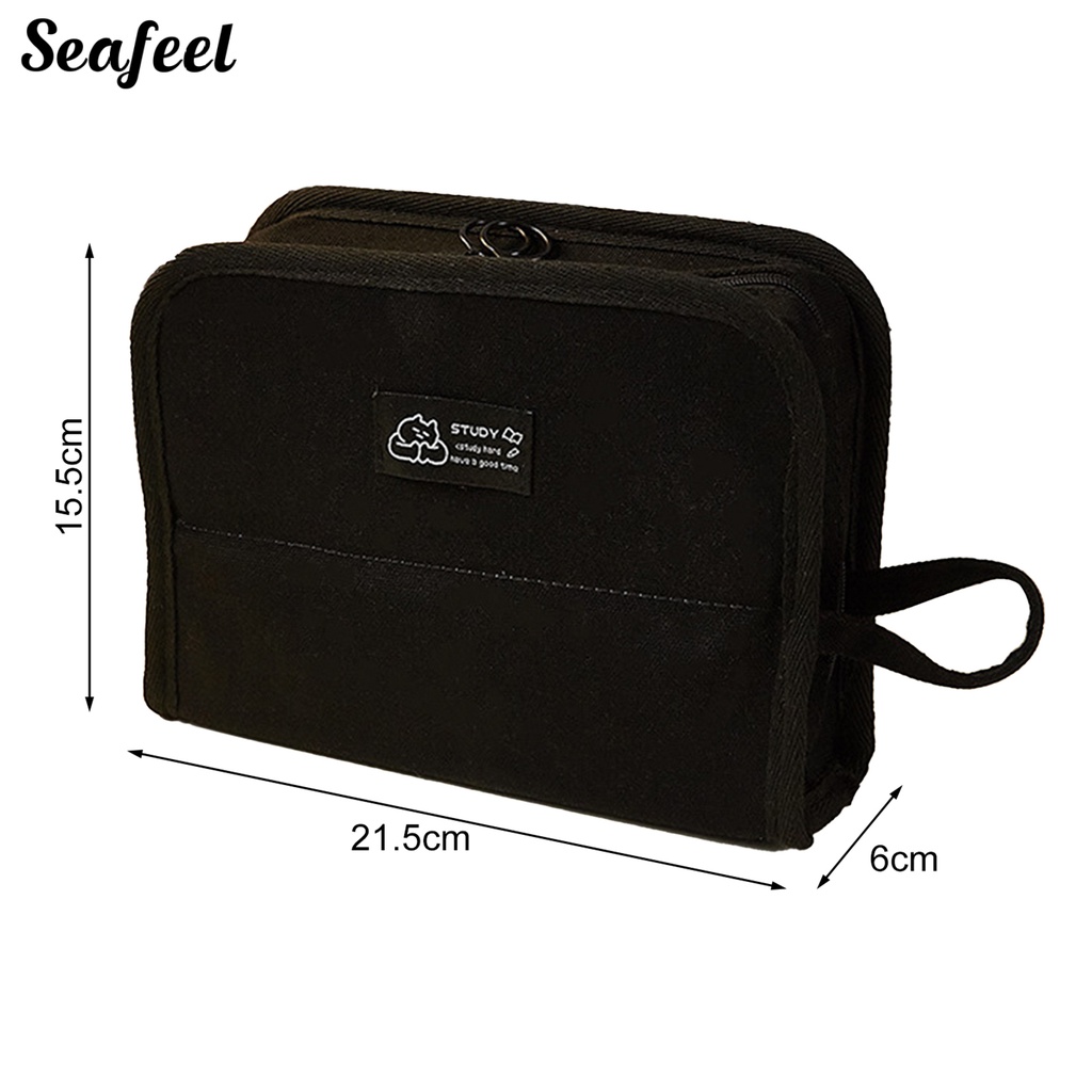 Túi Đựng Bút Bằng Vải Canvas Sức Chứa Lớn Phong Cách Dành Cho Học Sinh