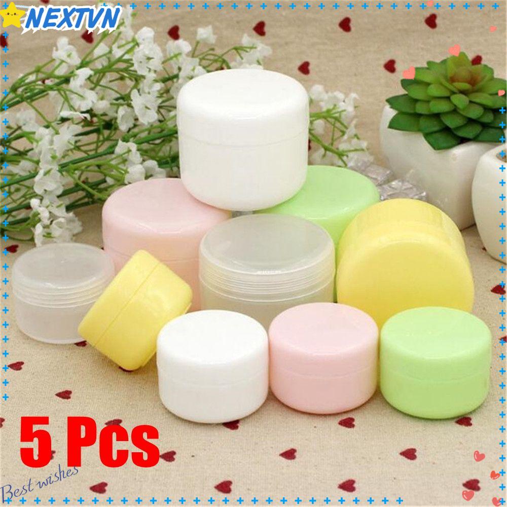 Set 5 Hộp Rỗng Đựng Kem Trang Điểm Tiện Dụng