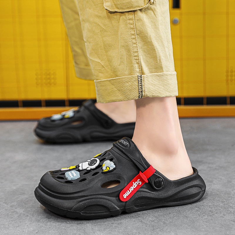 TIKP Giày Sandal Supreme Đi Biển Thời Trang Dành Cho Cặp Đôi Size 36-45 0717