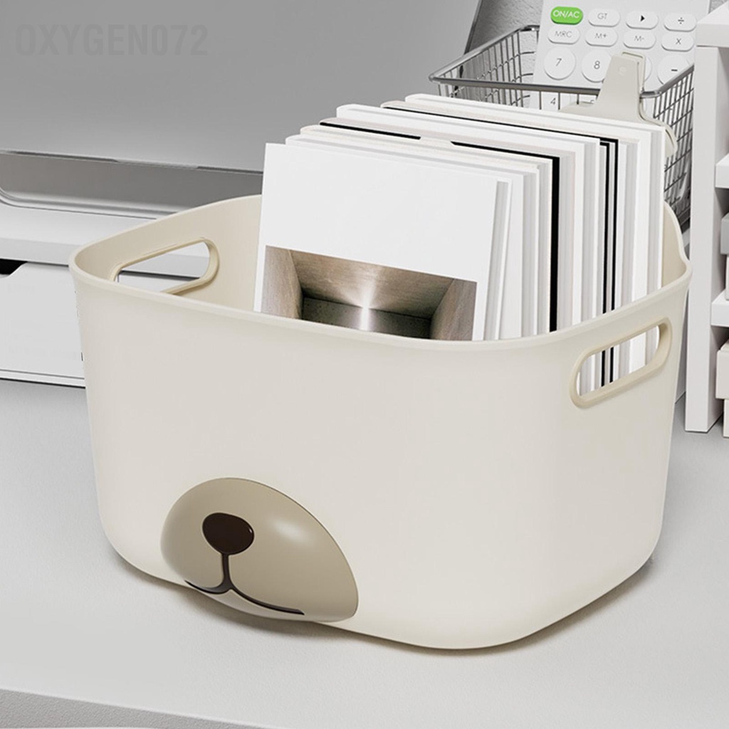 Oxygen072 Ngăn kéo lưu trữ máy tính để bàn Hộp nhựa Home Tidy Open Storage Bin cho mỹ phẩm văn phòng