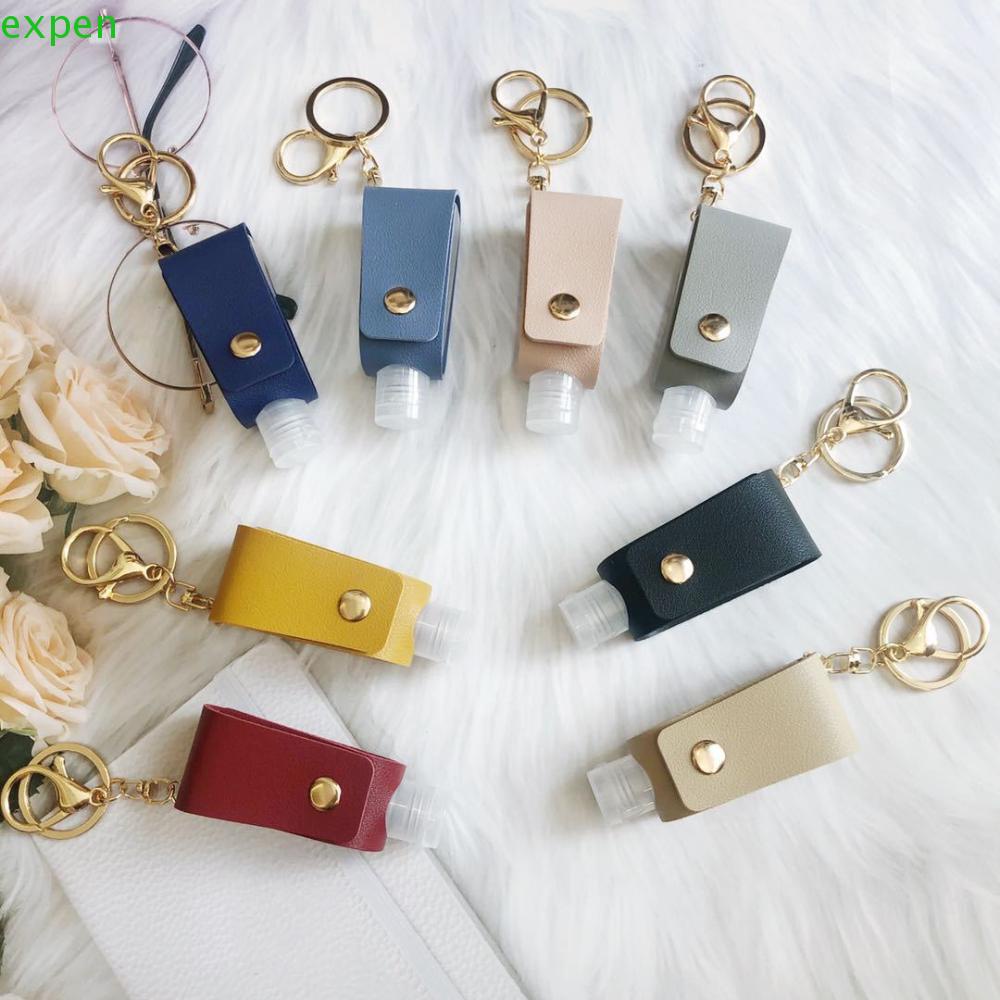 Chai chiết mỹ phẩm/ nước rửa tay di động chất lượng cao có thể tái sử dụng nhiều màu sắc kèm vỏ bọc móc khóa tiện lợi
