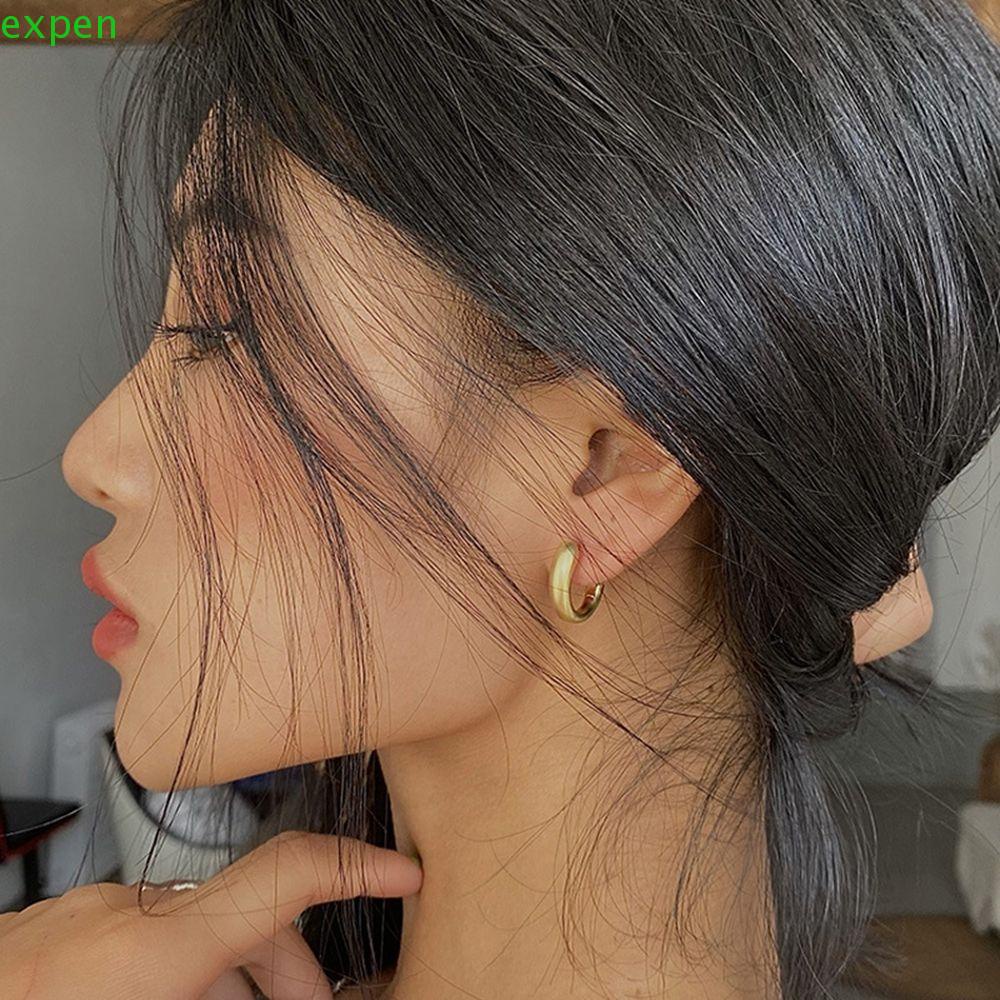 Khuyên Tai Đơn Giản Cá Tính Cho Nữ|Trang Sức Kim Đồng Phong Cách Cổ Điển Cho Nữ