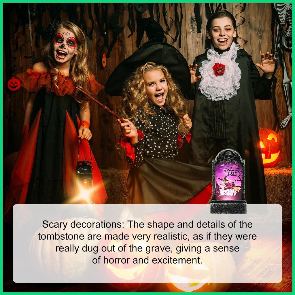Đá Cuội Đèn LED Hình Đầu Lâu Trang Trí Halloween