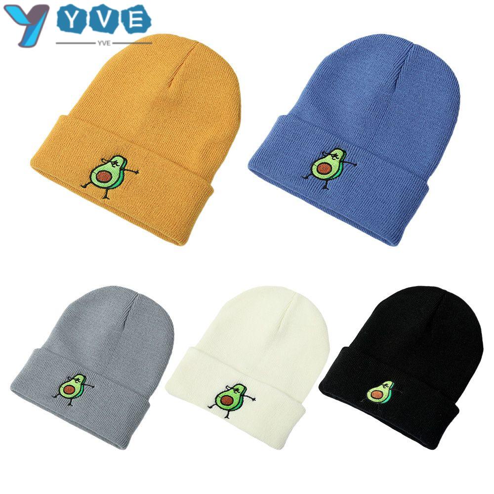 Mũ Beanie Dệt Kim Màu Trơn Dễ Thương Cho Nữ