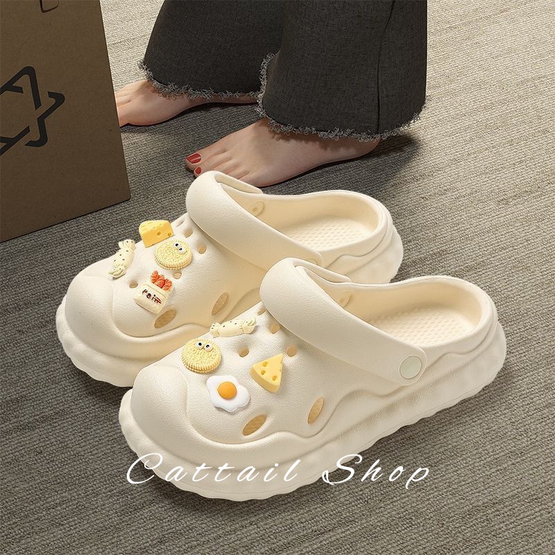 DISHULAN dép nữ dép cross dép bánh mì nữ dép bánh mì nữ Chống Trượt 071708