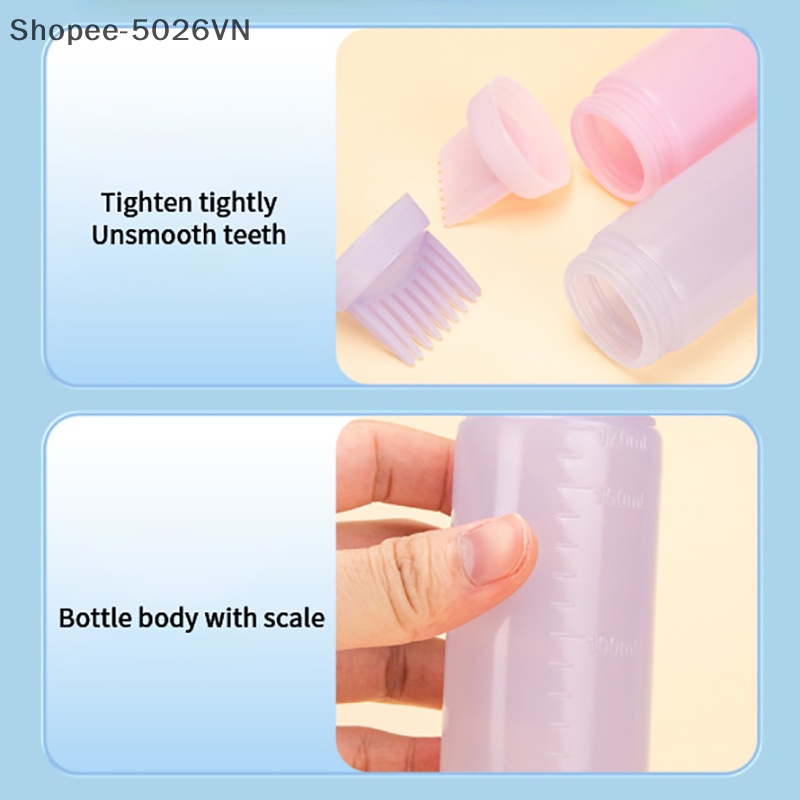 Bình Nhựa Đựng Thuốc Nhuộm Tóc 180ml Có Thể Đổ Đầy Tiện Dụng