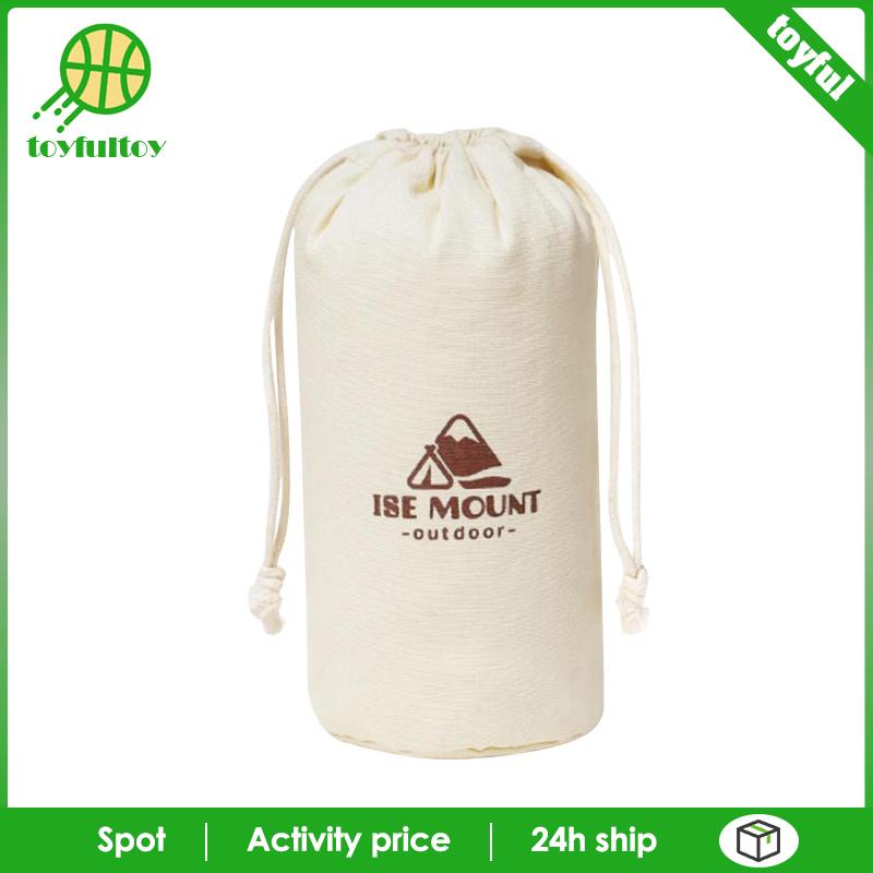 Túi Canvas Dây Rút 9cmx21cm Đựng Ly Nước Tiện Dụng Khi Đi Cắm Trại