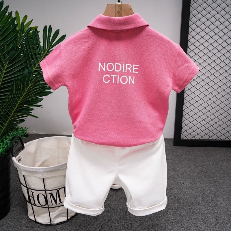 Set Đồ Mùa Hè 2023 3 Món Gồm Áo Thun POLO Cotton Nguyên Chất Cho Bé Trai 4-5 - 6 Tuổi