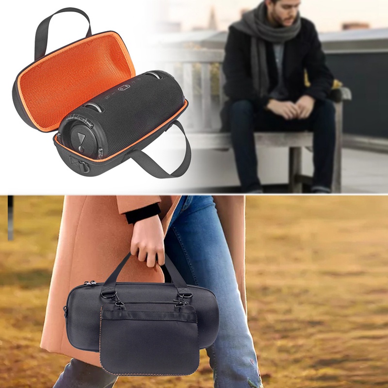 Túi Cứng Đựng Loa Bluetooth JBL Xtreme 3 Có Khóa Kéo Màu Đen + Cam Mang Đi Du Lịch Tiện Lợi