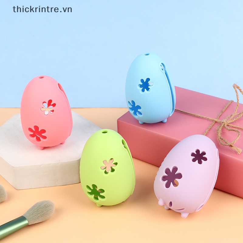 Hộp Đựng Mút Trang Điểm Hình Trứng Bằng Silicon Khô Nhanh Chống Vỡ