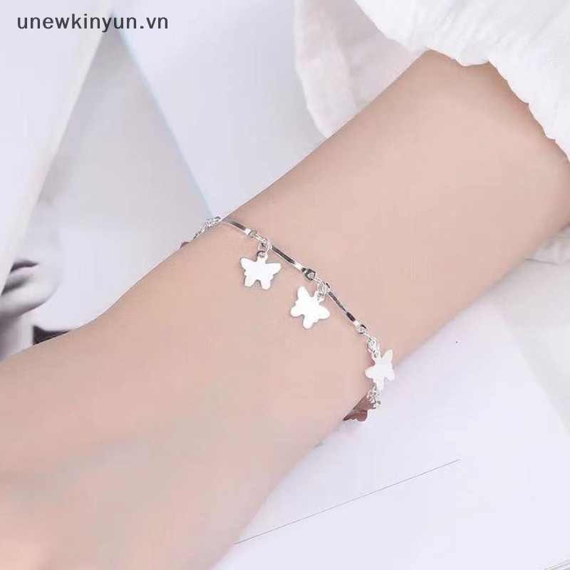 Vòng Tay Chuỗi Hạt Gắn Hình Bướm Dễ Thương Thời Trang Dự Tiệc Cưới Cho Nữ