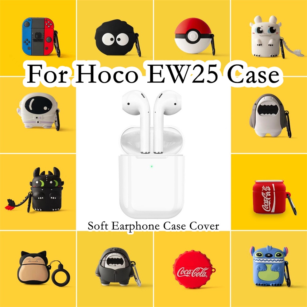 Hàng Có Sẵn! Vỏ Bảo Vệ Hộp Sạc Tai Nghe Hoco EW25 Hình Cá Mập Cho Hoco EW25