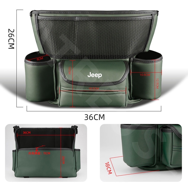 Hộp Đựng Đồ Đa Năng Gắn Chỗ Đặt Tay Xe Jeep Renegade Compass 2023 Willys Wrangler jk Grand Cherokee