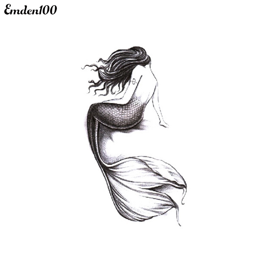 Hình Xăm Dán Tạm Thời Chống Nước Chống Mồ Hôi Hình Nàng Tiên Cá Thời Trang