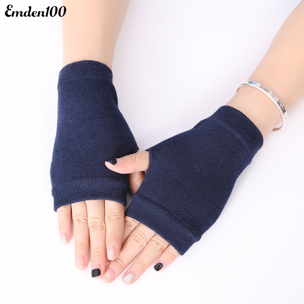 1 Đôi Găng Tay Len Ấm Áp Màu Sắc Đơn Giản